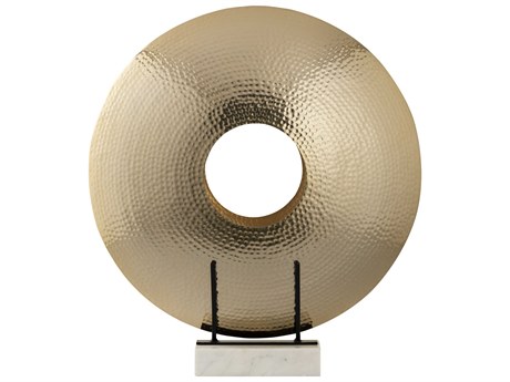 Elk Home Polished Brass / White Charged Sculpture