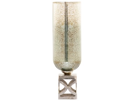 Elk Home Opal Green / Nickel 20" High Vase