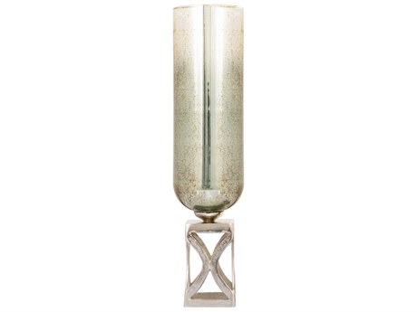 Elk Home Opal Green / Nickel 26" High Vase