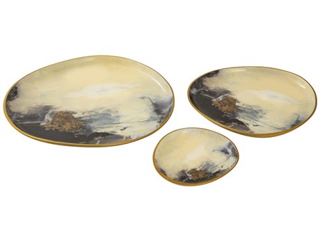 Elk Home Haley Black Trays Set of 3