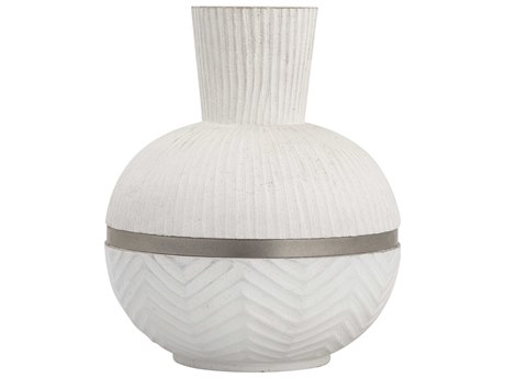 Elk Home Glenn White / Satin Nickel Vase