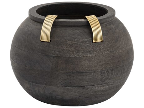 Elk Home Barone Ebonized / Brass Vase