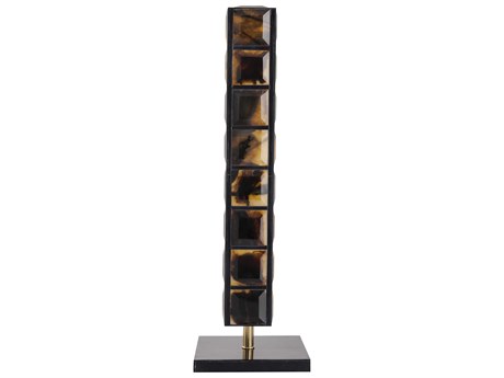 Elk Home Black / Brass Horn Totem Sculpture