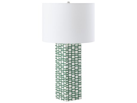 Elk Home Etten Green White Linen Buffet Lamp