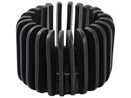 Elk Home Louver Black Candle Holder