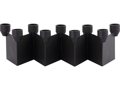 Elk Home Range Aged Black Candle Holder