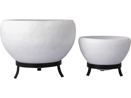 Elk Home Tetris Plaster White / Aged Black Planter Set of 2