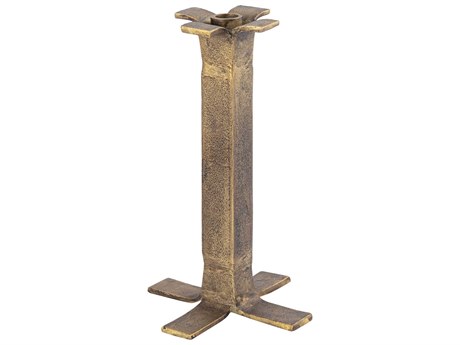 Elk Home Splay Aged Brass 16" High Candle Holder