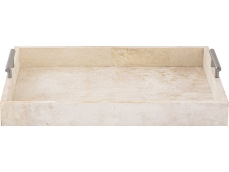 Elk Home Burton Parchment / Nickel Serving Tray