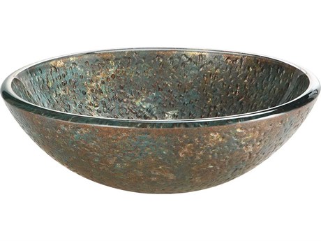 Elk Home Reflex Blue Copper Round Vessel Sink