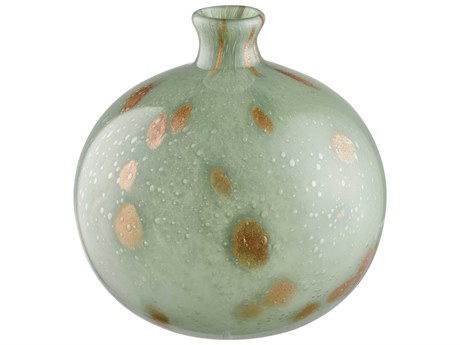 Elk Home Lexie Light Green / Gold Short Vase