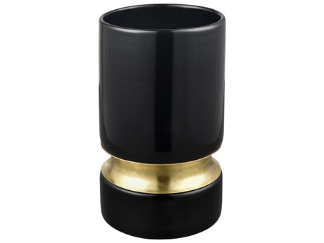 Elk Home Brooke Black / Brass 9" High Vase