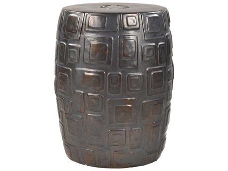 Elk Home Blackened Bronze Glazed Accent Stool