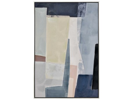 Elk Home Angle Abstract Framed Canvas Wall Art