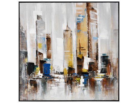 Elk Home Symphony Cityscape Canvas Wall Art