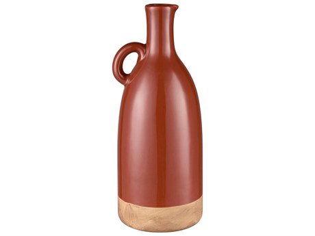 Elk Home Adara Brick Red / Natural 15" High Vase