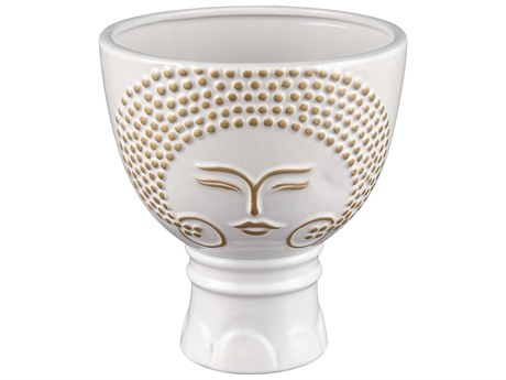 Elk Home Bette White / Gold Vase