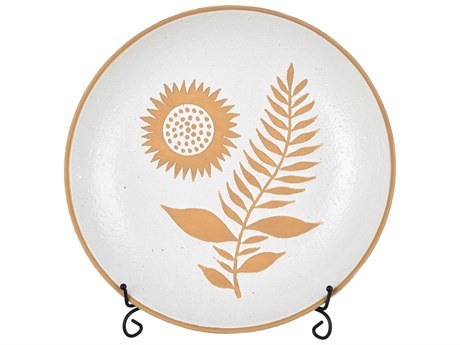 Elk Home Annie White / Sunshine Yellow Black Decorative Charger