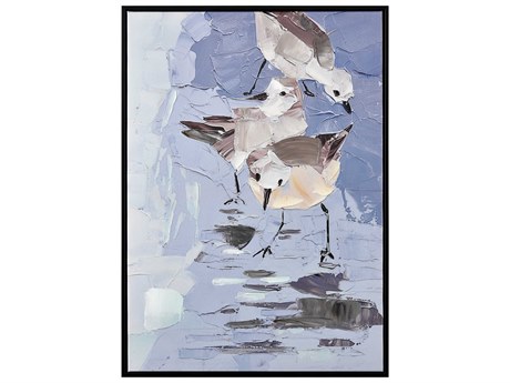 Elk Home Seagull Abstract Framed Canvas Wall Art