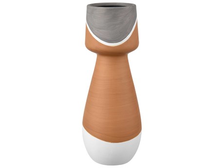 Elk Home Eko Terracotta / Stone / White Vase