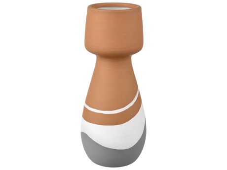 Elk Home Eko Terracotta / Stone / White Vase