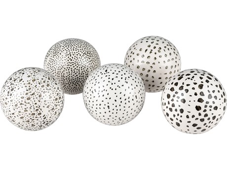 Elk Home Stassi White Black Orbs (Set of 5)