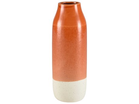Elk Home Terra Coral / Off White 15" High Vase