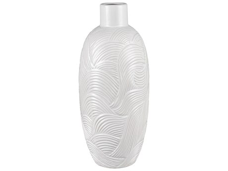 Elk Home Flynn Gloss White 16" High Vase
