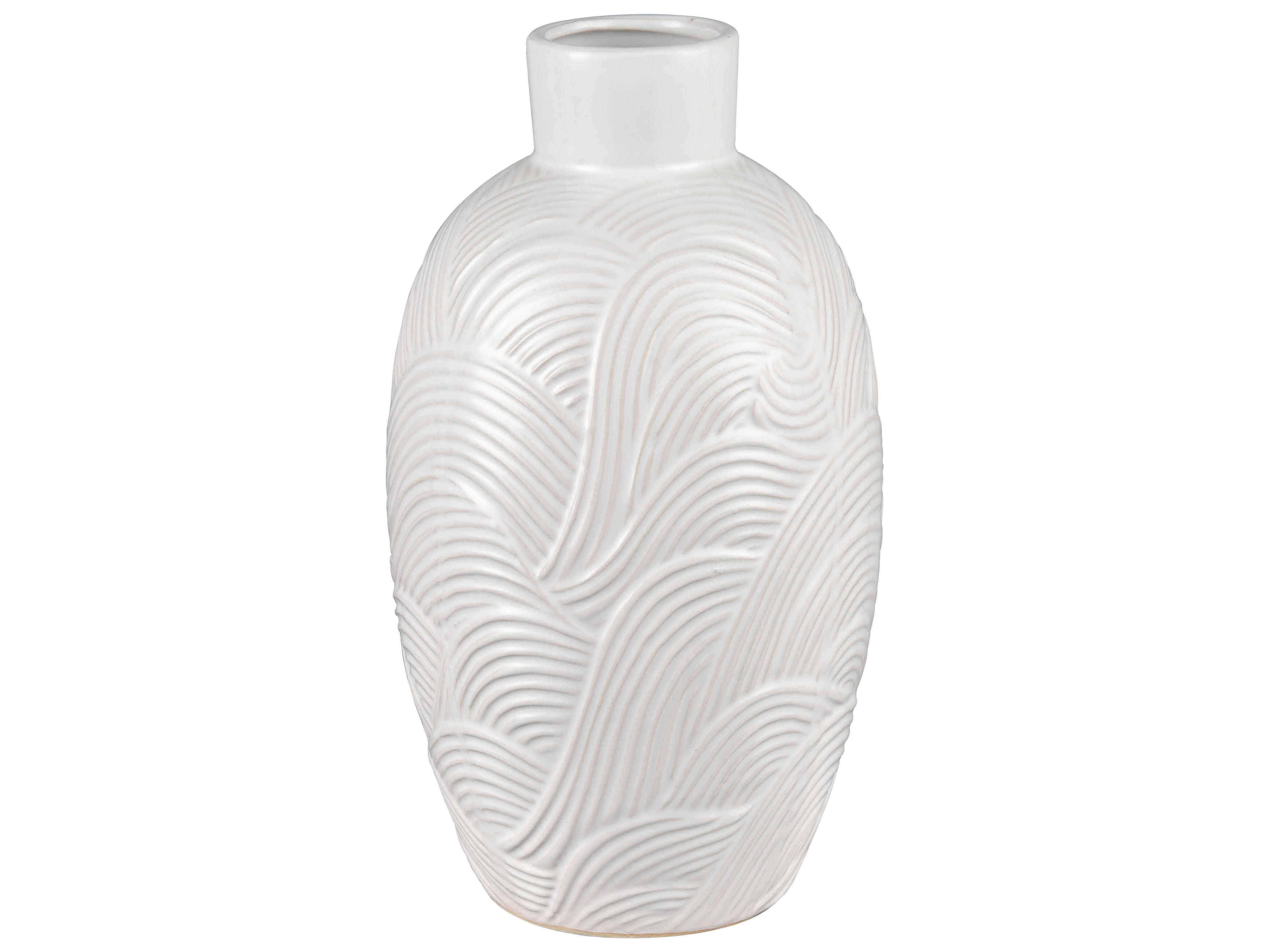 Elk Home Flynn Gloss White 12'' High Vase | EKS00179192