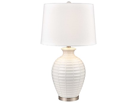 Elk Home White Satin Nickel Buffet Lamp