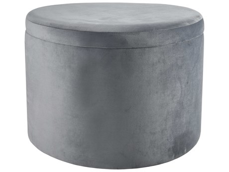 Elk Home Linder Charcoal Gray Upholstered Ottoman