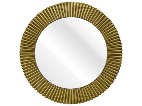 Elk Home Ellipse Brass Round Wall Mirror