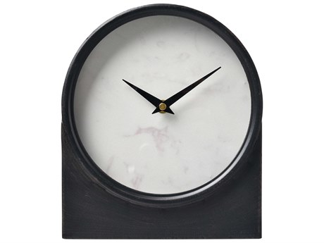 Elk Home Jonah Black / White Marbleized Table Clock