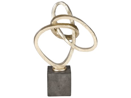 Elk Home Champagne Gold / Aged Black Loop Sculpture