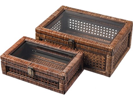 Elk Home Bowman Rich Brown / Aged Bronze Storage Case Set of 2