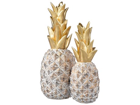 Elk HomeGold Big Island Pineapple Sculpture Set of 2