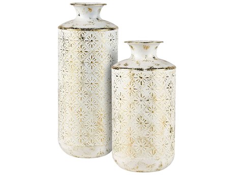 Elk Home Ardoz Antique White / Gold Vase Set of 2