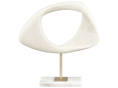 Elk Home Alabaster / Gold / White Hodge Sculpture