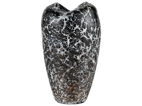 Elk Home Pedraza Marbled Black 14" High Vase