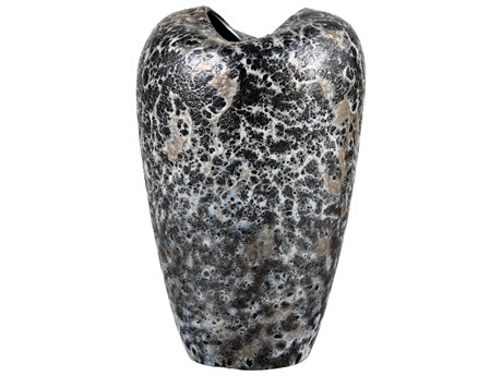 Elk Home Pedraza Marbled Black 10" High Vase