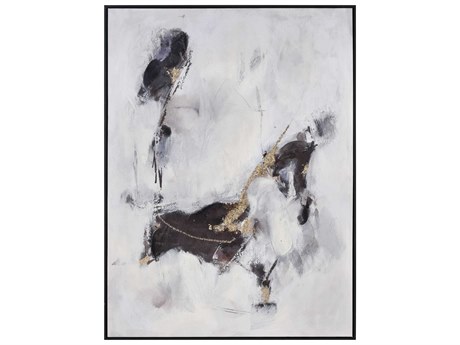 Elk Home Tempest-I Abstract Framed Canvas Wall Art