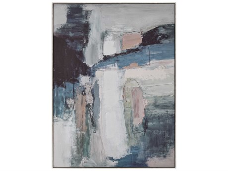 Elk Home Shadow Abstract Framed Canvas Wall Art