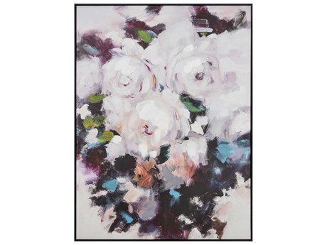 Elk Home Peony Abstract Framed Canvas Wall Art