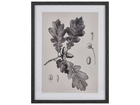 Elk Home Oak-II Botanic Framed Canvas Wall Art