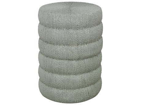 Elk Home Sawyer Round Wood Evergreen Fog End Table