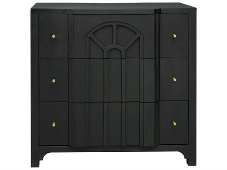 Elk Home Kettle Black Mahogany Wood Accent Chest