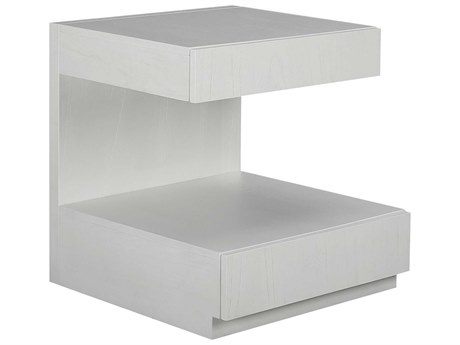 Elk Home Rectangular Wood Checkmate White End Table