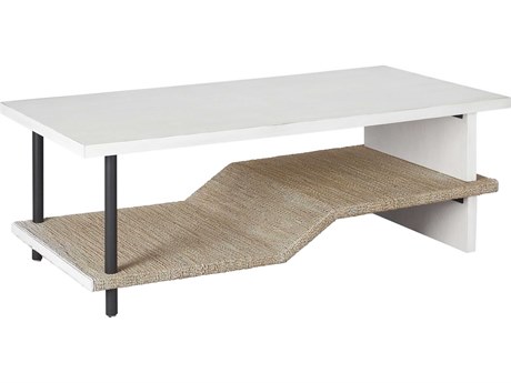 Elk Home Rectangular Wood Checkmate White Natural Gray Coffee Table
