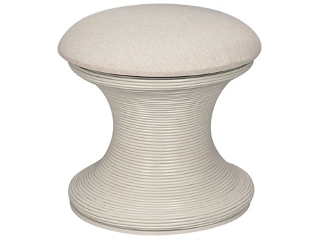 Elk Home Shoji White Cream Upholstered Accent Stool