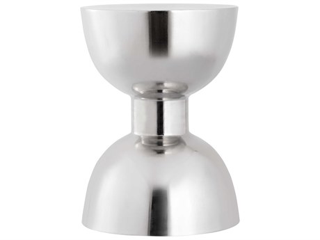 Elk Home Round Metal Silver End Table